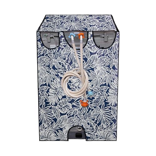 Wings Star Washing Machine Cover Top Load 6 kg, 6.5 kg, 7kg & 7.5 kg - Waterproof & Dust-Proof Fully Automatic Washing Machine Cover (Blue Leaf), Polyester - Image 5