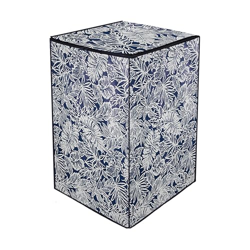 Wings Star Washing Machine Cover Top Load 6 kg, 6.5 kg, 7kg & 7.5 kg - Waterproof & Dust-Proof Fully Automatic Washing Machine Cover (Blue Leaf), Polyester - Image 3
