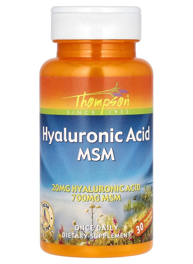 Thompson - Hyaluronic Acid MSM 30 Vegetarian Capsules - Image 1