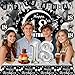 Halema 18th Birthday Decorations for Boys Black White Happy 18th Birthday Decorations for Boy 18 Year Old Birthday Decor with 18th Bday Banner Balloons Tablecloth Backdrop 18 Years Party Supplies for Boys - Image 4