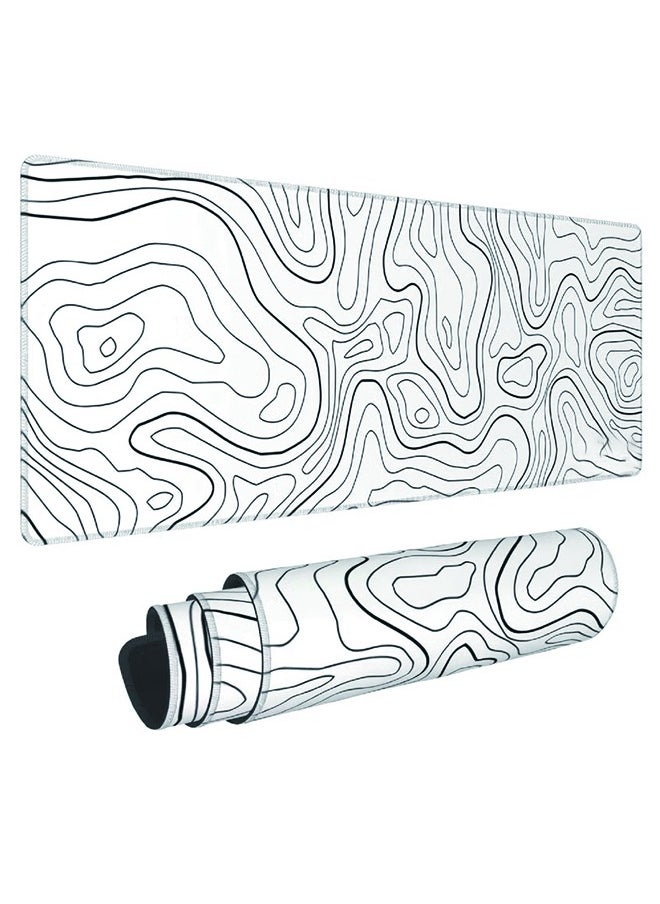 Miya Gaming Laptop Mouse Pad Topographic Gaming Mouse Pad Big Desk Pads PC Keyboard Non-Slip 900 *400 * 3mm Thick Rubber Table Mat Mouse Pads  - Image 1