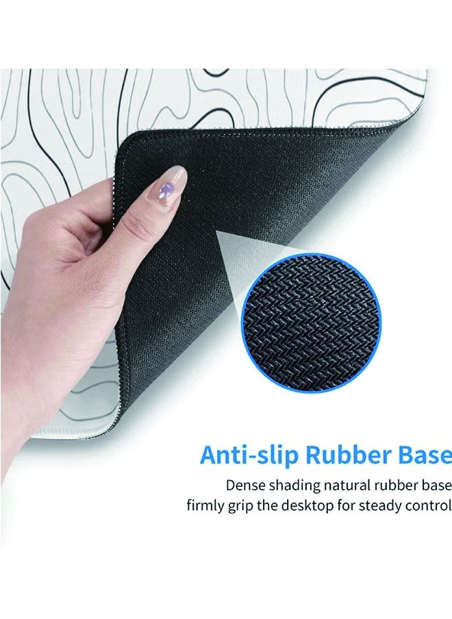 Miya Gaming Laptop Mouse Pad Topographic Gaming Mouse Pad Big Desk Pads PC Keyboard Non-Slip 900 *400 * 3mm Thick Rubber Table Mat Mouse Pads  - Image 4