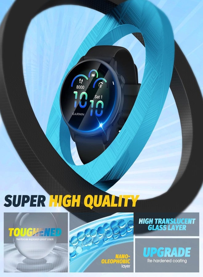 Orzero (3 Pack) Watch Screen Protector Compatible for Garmin Vivoactive 6, PMMA and PET (Not Tempered Glass) Ultra Thin HD Full Coverage Anti-Scratch - Image 2
