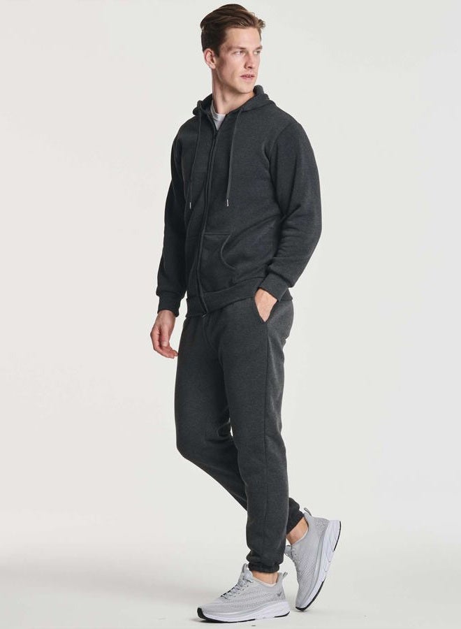 REALESSENTIALS Mens Joggers Sweatpants Fleece Pants Active Jogger Sports Athletic Training Track Gym Running Workout Fit Tapered Casual French Terry Quick Dry Fit Pockets Bottom, Set 3, L, Pack of 3 - Image 5