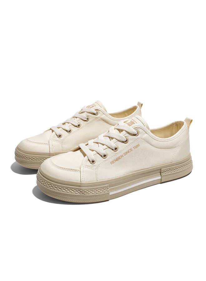 Humanity Renben Canvas Shoes Women's Spring And Summer Breathable Shoes Men's Mesh Shoes Beige Size 41 - Image 4