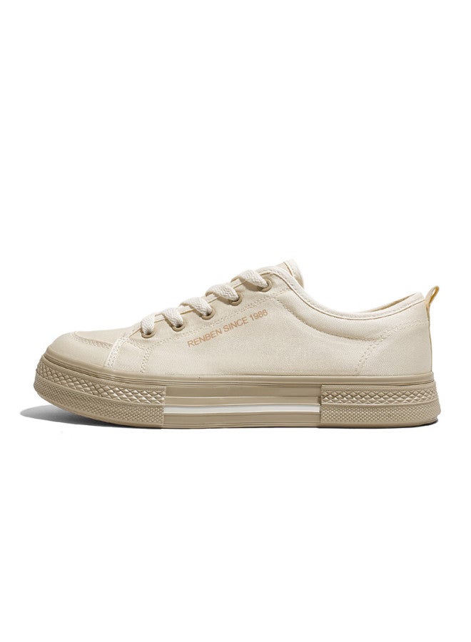 Humanity Renben Canvas Shoes Women's Spring And Summer Breathable Shoes Men's Mesh Shoes Beige Size 41 - Image 2
