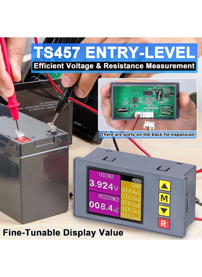 TS457 Entry-Level Voltage Internal Resistance Tester AC 4-Wire Kelvin Method Professional Voltage Meter Internal Resistance Test Device