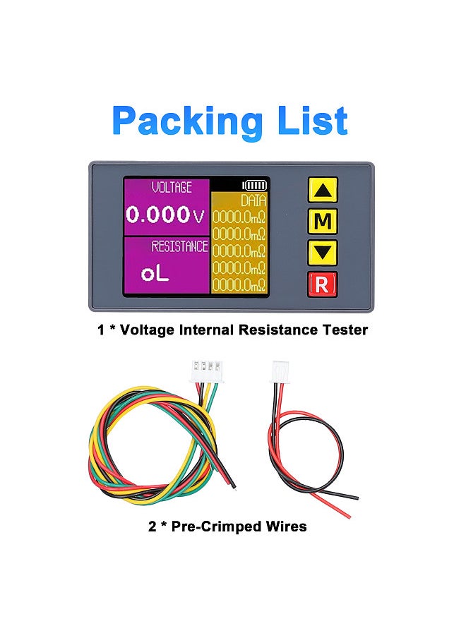 TS457 Entry-Level Voltage Internal Resistance Tester AC 4-Wire Kelvin Method Professional Voltage Meter Internal Resistance Test Device