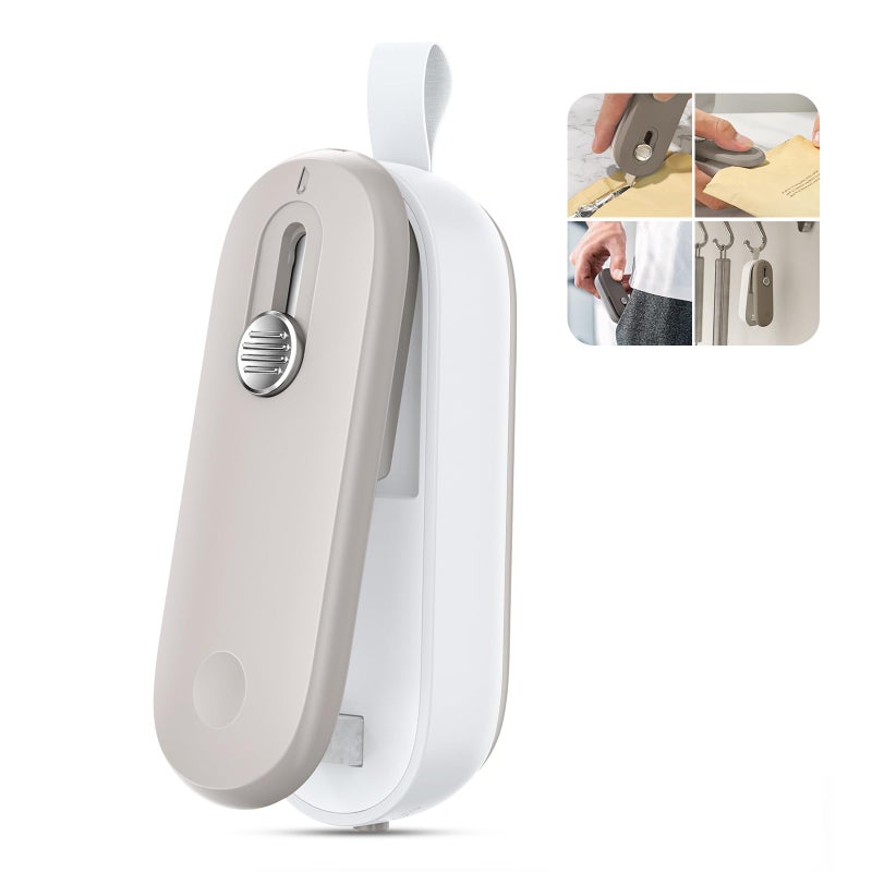 ODSD 2 in 1 Mini Bag Sealer Heat Seal and Cutter With Lanyard - Portable Handheld Chip Heat Sealer for Snacks, Candies, Plastic Food Storage (Batteries Included) - Image 1
