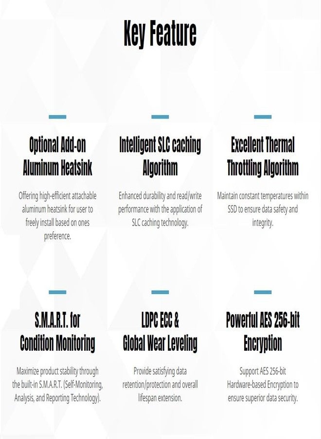 كليف محرك أقراص الحالة الصلبة الداخلي KLEVV CRAS C910 (500GB) M.2 SSD، NVMe PCIe Gen4x4، ذاكرة فلاش NAND ثلاثية الأبعاد TLC مختارة بدقة، سرعة قراءة/كتابة تصل إلى 5000/4800 ميجابايت/ثانية (K500GM2SP0-C91) - Image 2