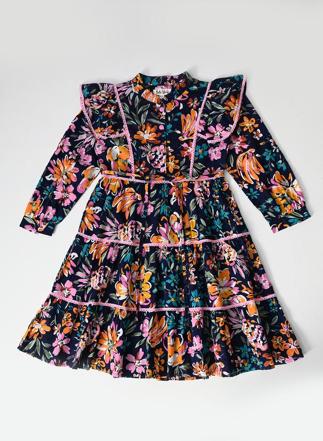 بيلا مودا فستان بنقوش الزهور بكشكشة - Image 2