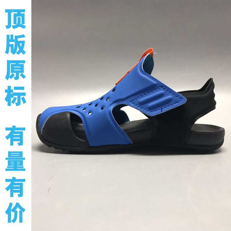 Putian Children'S Shoes Nk Airplane Sandals For Boys And Girls, Foot-Protecting Clogs, Baby Summer Water Shoes With Velcro And Closed-Toe Design - Image 3