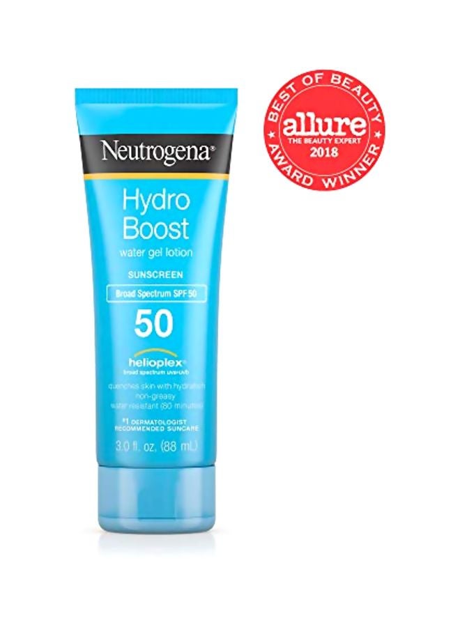 Neutrogena 3-Piece Hydro Boost Water Gel Non-Greasy Moisturizing Sunscreen SPF 50 Blue 3.0 (88 ) eachFluid Ounce - Image 3