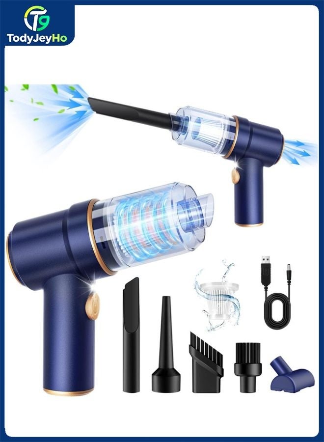 TodyJeyHo Portable Mini Car Vacuum Cleaner, 5500Pa Vacuum Cleaner and Air Duster, 120W High Power Hand Held Vacuum with LED Light and Multi-Nozzles for Car, Home, Office, Pet - Image 1