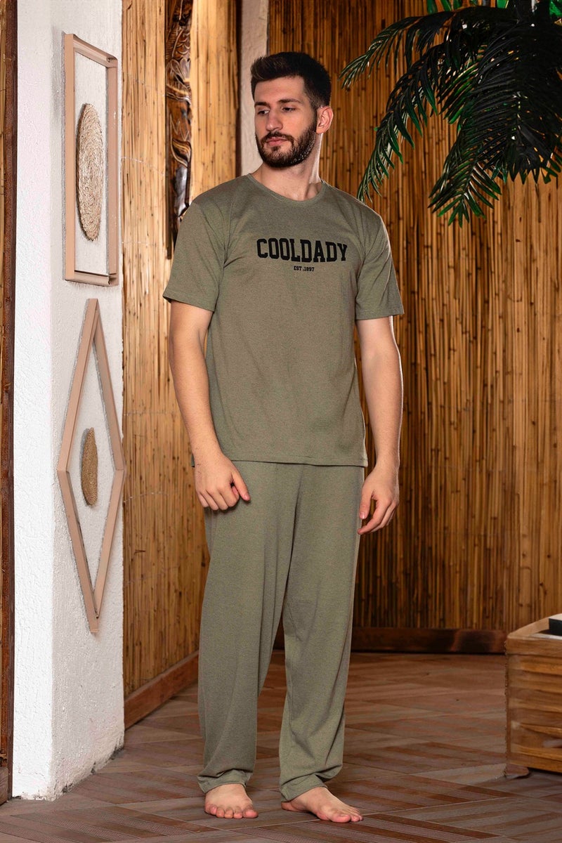 Nisanca Summer Short Sleeve 100% Cotton Men's Pajamas Set  - Image 1