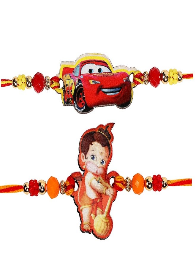 مشاريع ريديكا Riddhika Ventures Stylish Kids Rakhi مع رولي شوال وبطاقة تهنئة (P13P14) - Image 1