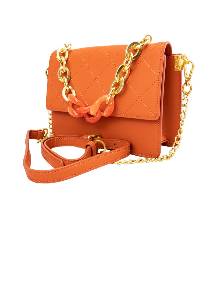 Embroidered Thread Rhombus Bag Chain, Gift Bag for Friends, Wife, Mother, Officemate, PU Leather Evening Bag  - Image 2