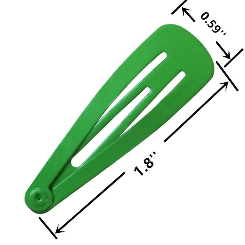 PIDOUDOU 100 Pieces Solid Color 2 Inch Barrettes Women Metal Snap Clips - Image 4