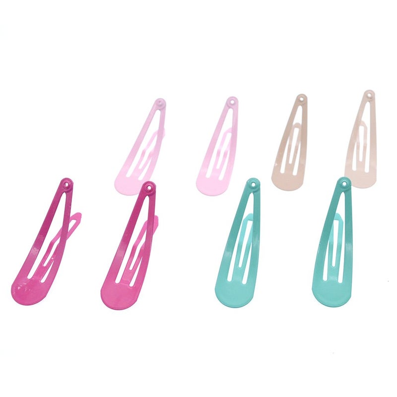 PIDOUDOU 100 Pieces Solid Color 2 Inch Barrettes Women Metal Snap Clips - Image 3