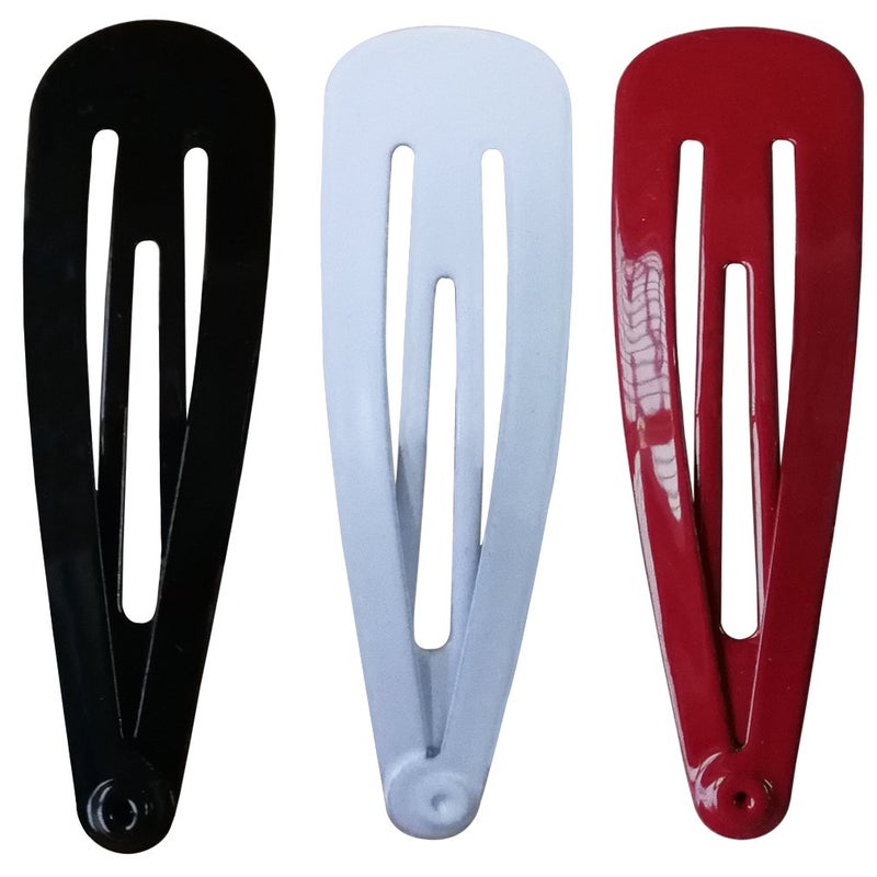 PIDOUDOU 100 Pieces Solid Color 2 Inch Barrettes Women Metal Snap Clips - Image 5