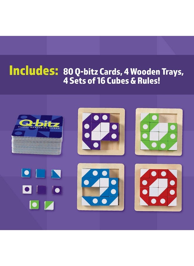 Mindware - Mindware Q-Bitz Pattern Matching Fun Board Games for Family Game Night | Ages 8 and up 2-4 Players - Image 1