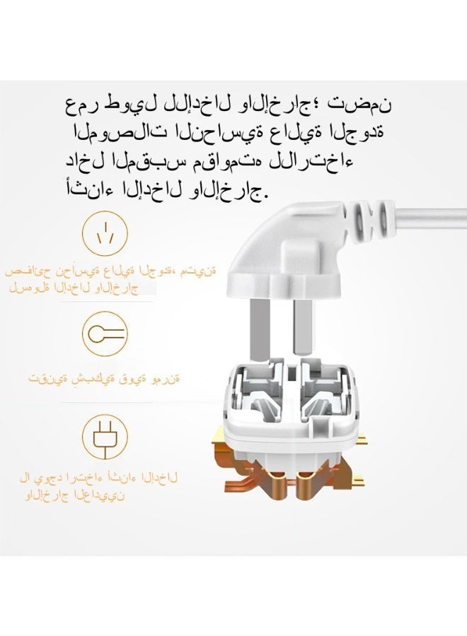 GALUIN Intelligent multi-hole socket, with 2 USB and 2 Type C ports. Ideal for both office and home use, featuring portable fast charging plug. - Image 4
