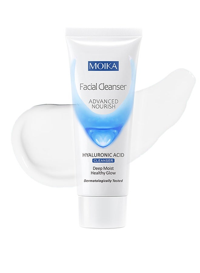 MOIKA Cream Cleanser, Hydrating Gentle Foaming Cleanser, Deep Pore Cleansing for Double Cleansing - Image 1