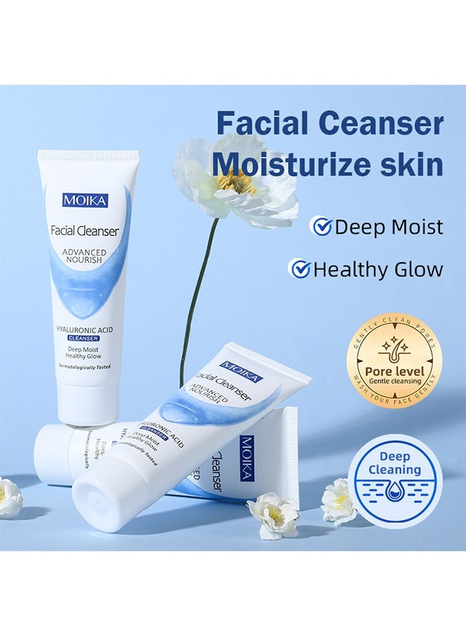 MOIKA Cream Cleanser, Hydrating Gentle Foaming Cleanser, Deep Pore Cleansing for Double Cleansing - Image 5