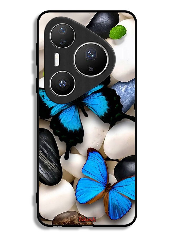 Tolwak Huawei Pura 80 Pro Protective Case Cover Butterflies On Stones - Image 1