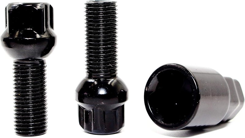 Veritek Performance Set of 4 Black Ball Seat Wheel Bolt Locks for Mercedes Audi VW - Image 2