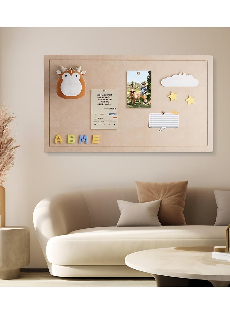 لوحة إعلانات لباد بتصميم نورديك 40×60 سم – لوحة جدارية ديكورية لعرض الصور والملاحظات والتذكيرات – لوحة قابلة للطي للاستخدام في المنزل أو المكتب أو المدارس - Image 1