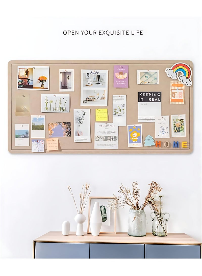 لوحة إعلانات لباد بتصميم نورديك 40×60 سم – لوحة جدارية ديكورية لعرض الصور والملاحظات والتذكيرات – لوحة قابلة للطي للاستخدام في المنزل أو المكتب أو المدارس - Image 4
