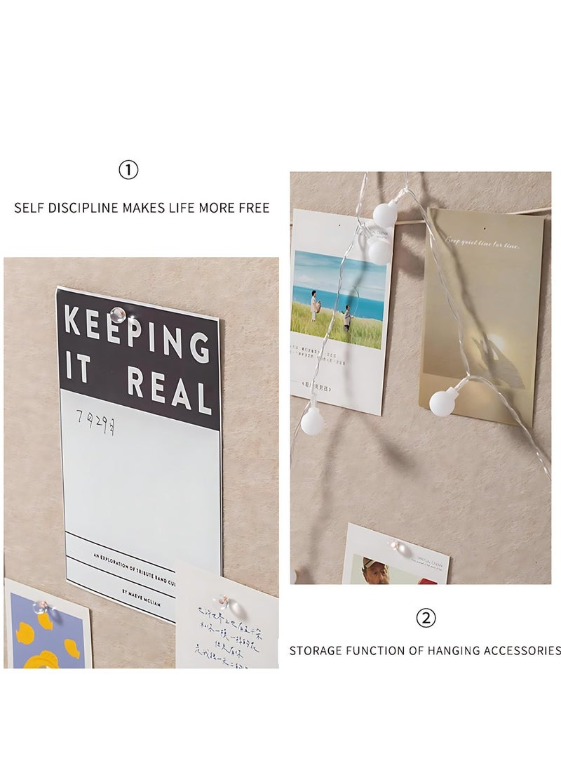 لوحة إعلانات لباد بتصميم نورديك 40×60 سم – لوحة جدارية ديكورية لعرض الصور والملاحظات والتذكيرات – لوحة قابلة للطي للاستخدام في المنزل أو المكتب أو المدارس - Image 3