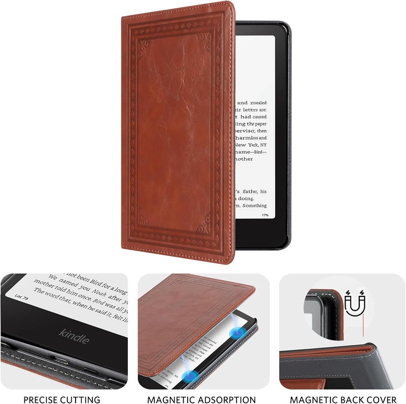 CoBak Stand Case for 7" Kindle Paperwhite 12th Gen 2024 and Kindle Colorsoft with Hand Strap - Compatible with iPhone MagSafe, for Samsung/Belkin/Anker Wireless Charging Pads, Durable, Auto Sleep Wake - Image 5