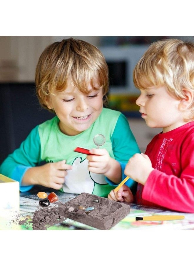 DODOMAGXANADU - Gemstone Dig Kit 16 Real Gem Stones Excavation Kit Stem Educational Toys Science Kits Rock And Geology Party Favors Excavate Toys Gift For Girls Boys - Image 1