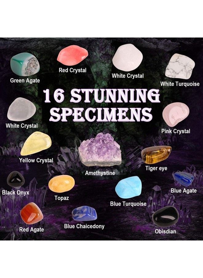 DODOMAGXANADU - Gemstone Dig Kit 16 Real Gem Stones Excavation Kit Stem Educational Toys Science Kits Rock And Geology Party Favors Excavate Toys Gift For Girls Boys - Image 1