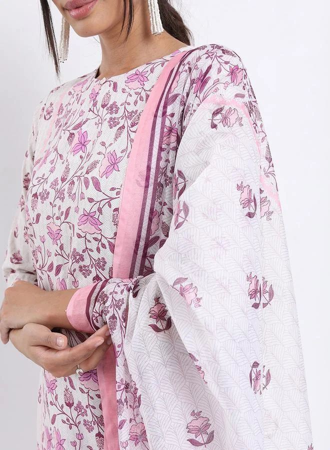 Vishudh Women Multicolor Printed Kurta Set by Styli