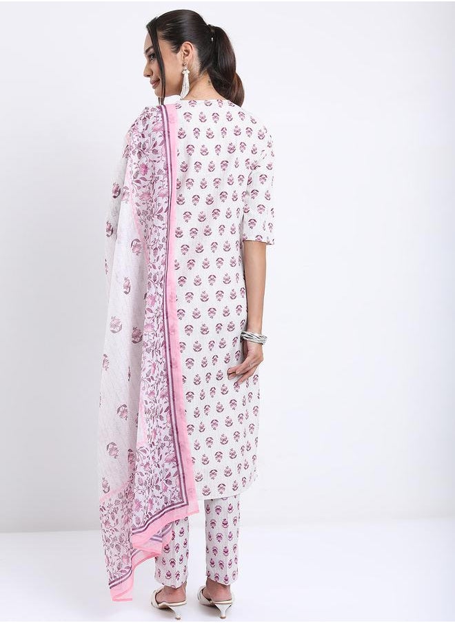 Vishudh Women Multicolor Printed Kurta Set by Styli  - Image 3
