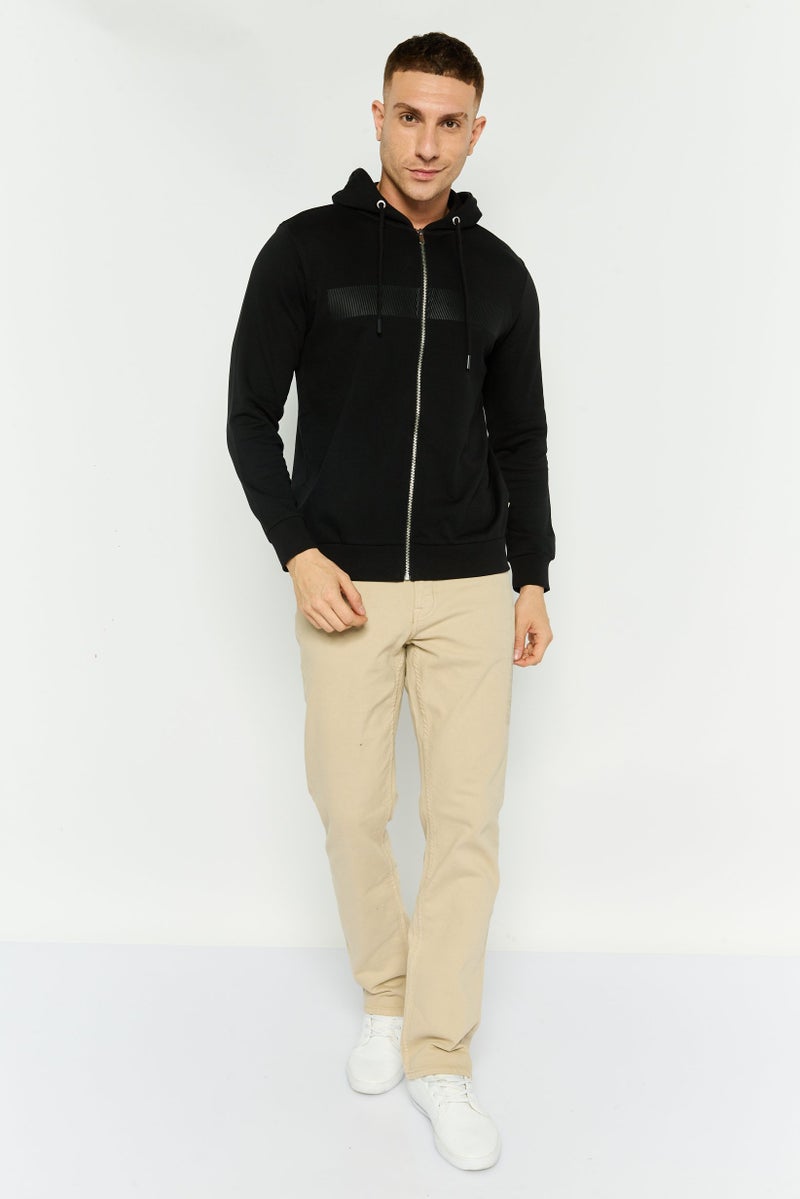 Gazzarrini Men Brand Logo Long Sleeves Hoodie, Black - Image 2