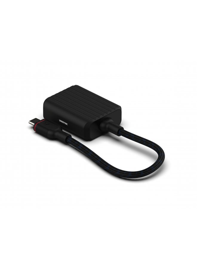 Unisynk USB-C TO CARD ADAPTER SD MICROSD BLACK - Image 2