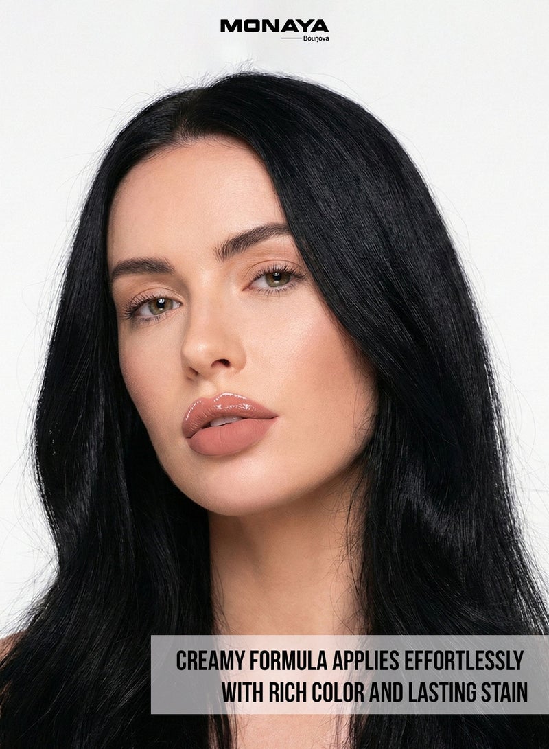 Monaya G004 Matte & Moist Lasting Lip Gloss – Long-Lasting Lip Color, Comfortable Matte Finish, Smooth & Lightweight Formula, Non-Sticky Wear - Image 3