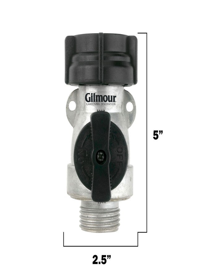 Gilmour Garden Hose Shut Off Valve, Durable Metal Full Flow Water Shut Off Valve - Image 3