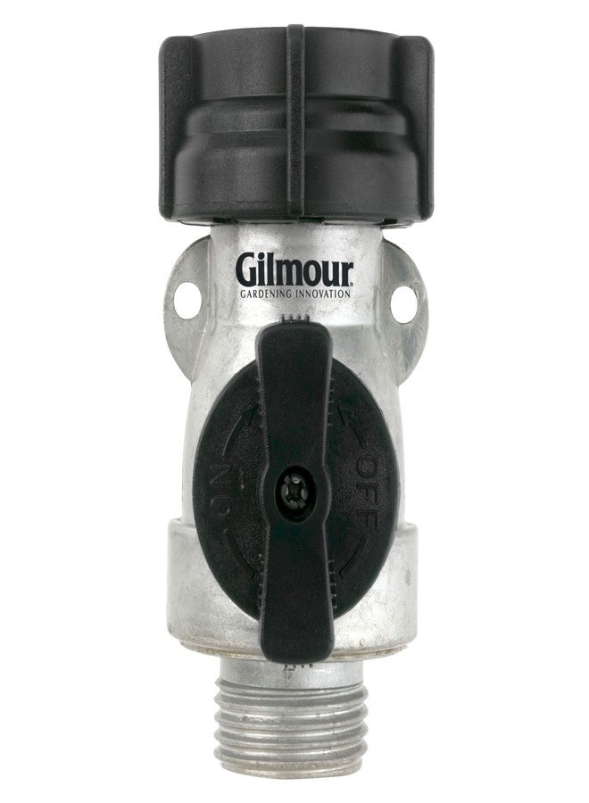 Gilmour Garden Hose Shut Off Valve, Durable Metal Full Flow Water Shut Off Valve - Image 1
