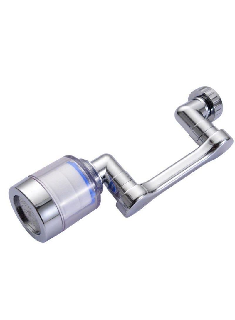 1080 Degree Rotatable Faucet Connection with Water Filter, Multifunctional Faucet Sprayproof Rotatable Bathroom Kitchen Faucet - Image 1