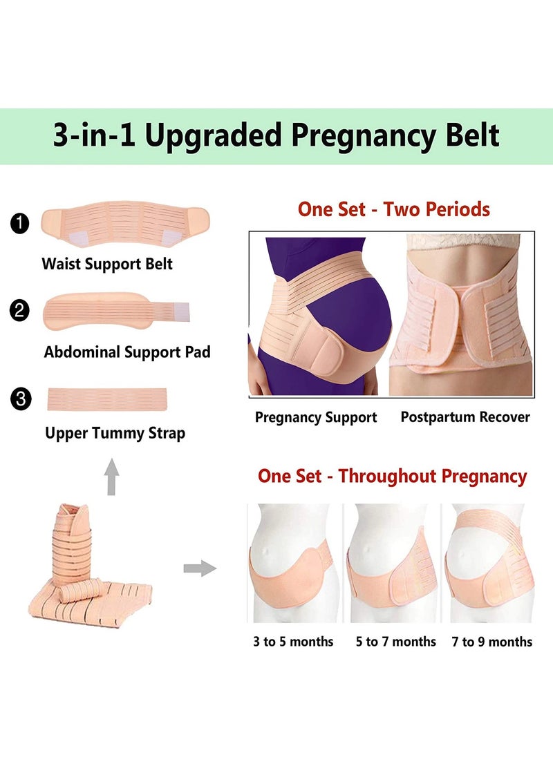 AROAQ Maternity Belts for Pregnant Women Waist Care Belt Abdomen Support Belly Band Back Protector Pregnant Maternity Clothes (Medium)  - Image 3