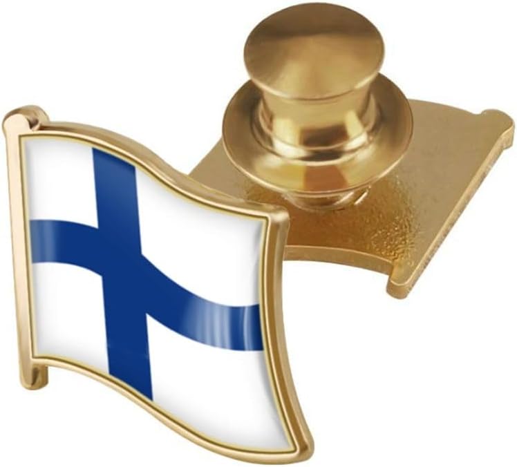 vmcoatdu Country Flag Backs Locking Pin Keepers Locking Clasp Pin Badge International Travel Brooch Metal Alloy Souvenir Pin 0.75x0.7 Inch Small Pin - Image 1