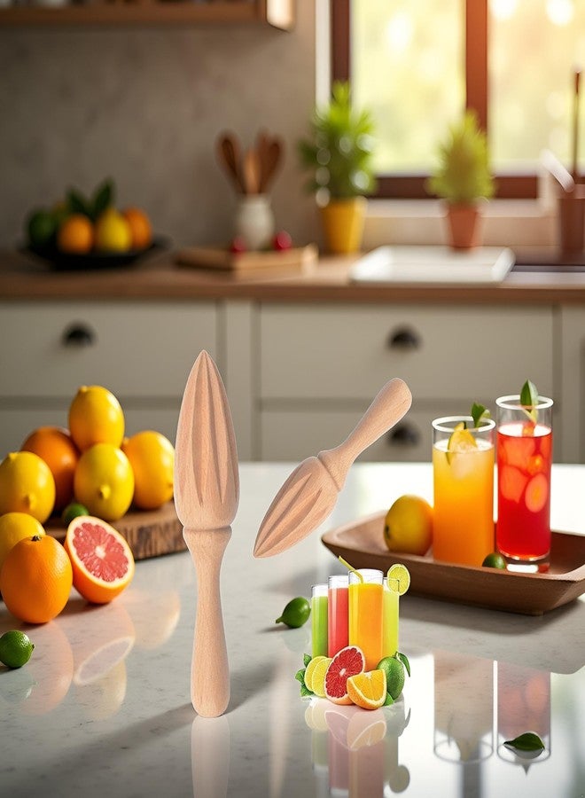 WLngtv Wooden Citrus Juicer - Handheld Manual Lemon/Orange Reamer | Portable Fruit Squeezer Tool for Home,Cafe and Bar,Kitchen Utensils,Bartender Accessories,Juicer Easy to Hold for Daily Home Restaurant - Image 3