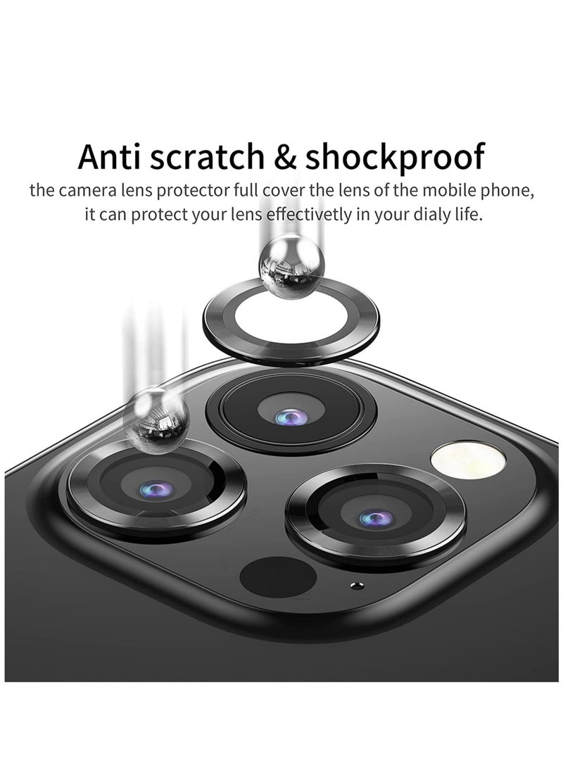 ELTRAZONE iPhone 13 Pro Max (6.7 inch)/ iPhone 13 Pro (6.1 inch) Camera Lens Protector,Anti Scrach HD Tempered Glass Metal Camera Screen Protector - Image 2