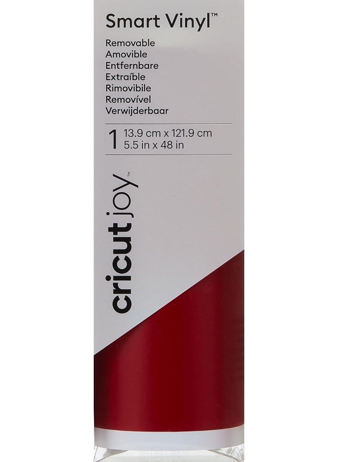 Cricut Joy Smart Vinyl Removable Cardinal Red 14x122 Cm 1.2M (4Ft) - Image 1