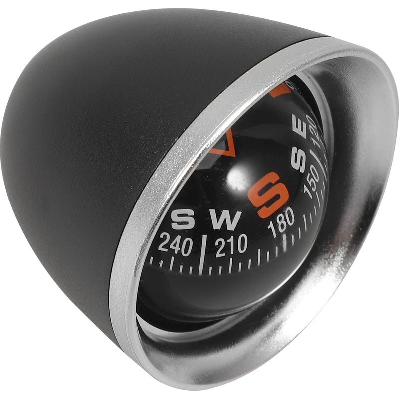Black Car Dash Mount Compass Ball with Double Sided Adhesive for Vehicle Boat Interior Decoration - Image 2